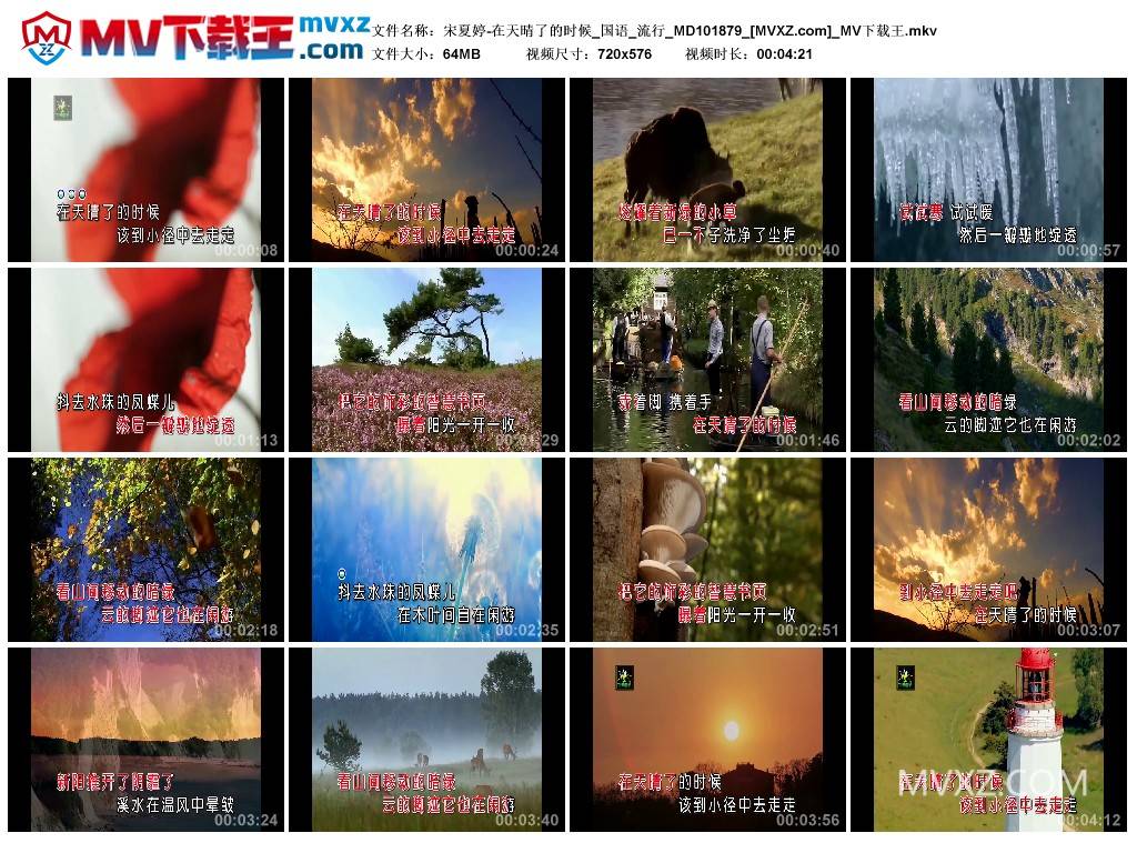 宋夏婷-在天晴了的时候_国语_流行_MD101879